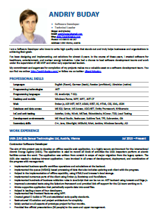 Does Your Software Developer S Cv Look Professional Andriy Buday